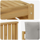 Set di divani da esterno 7 pcs Bianco e Grigio Chiaro