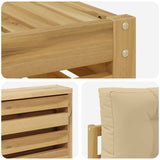 Set di divani da esterno 7 pcs Bianco e Beige