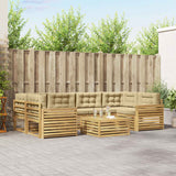 Set di divani da esterno 7 pcs Bianco e Beige