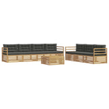 Set di divani da esterno 8 pcs Bianco e Antracite