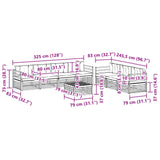 Set di divani da esterno 8 pcs Bianco e Antracite