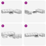 Set di divani da esterno 8 pcs Bianco e Antracite