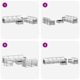 Set di divani da esterno 8 pcs Bianco e Crema