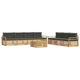 Set di divani da esterno 8 pcs Bianco e Antracite