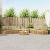 Set di divani da esterno 8 pcs Bianco e Beige