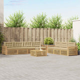 Set di divani da esterno 8 pcs Bianco e Beige