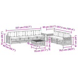 Set di divani da esterno 8 pcs Bianco e Beige