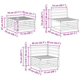 Set di divani da esterno 8 pcs Bianco e Crema