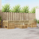 Set di divani da esterno 8 pcs Bianco e Beige