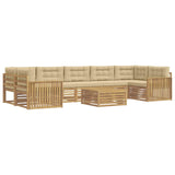 Set di divani da esterno 8 pcs Bianco e Beige