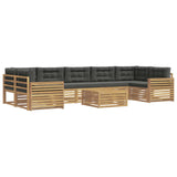 Set di divani da esterno 8 pcs Bianco e Antracite