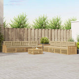 Set di divani da esterno 9 pcs Bianco e Beige