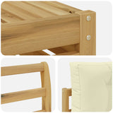 Set di divani da esterno 9 pcs Bianco e Crema