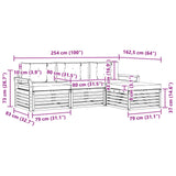Set di divani da esterno 4 pcs Bianco e Beige
