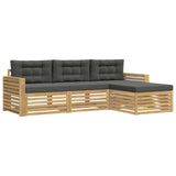 Set di divani da esterno 4 pcs Bianco e Antracite