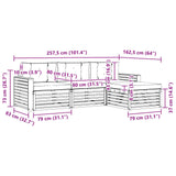 Set di divani da esterno 4 pcs Bianco e Antracite