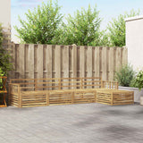 Set di divani da esterno 5 pcs Bianco Legno di Acacia Massello