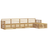 Set di divani da esterno 5 pcs Bianco Legno di Acacia Massello