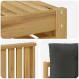Set di divani da esterno 5 pcs Bianco e Antracite