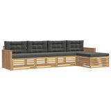 Set di divani da esterno 5 pcs Bianco e Antracite