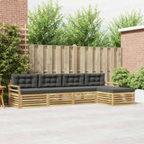 Set di divani da esterno 5 pcs Bianco e Antracite