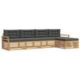 Set di divani da esterno 5 pcs Bianco e Antracite