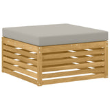 Set di divani da esterno 7 pcs Bianco e Grigio Chiaro