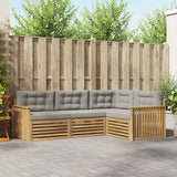 Set di divani da esterno 4 pcs Bianco e Grigio Chiaro