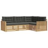 Set di divani da esterno 4 pcs Bianco e Antracite