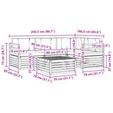 Set di divani da esterno con cuscino 5 pcs