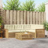 Set di divani da esterno 5 pcs Bianco e Crema 79 x 79 x 37 cm