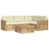 Set di divani da esterno 5 pcs Bianco e Crema 79 x 79 x 37 cm