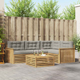 Set di divani da esterno 5 pcs Bianco e Grigio Chiaro