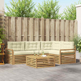 Set di divani da esterno 5 pcs Bianco e Crema 79 x 79 x 37 cm