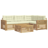 Set di divani da esterno 5 pcs Bianco e Crema 79 x 79 x 37 cm