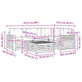 Set di divani da esterno 5 pcs Bianco e Crema 79 x 79 x 37 cm