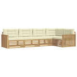 Set di divani da esterno 5 pcs Bianco e Crema