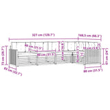 Set di divani da esterno 5 pcs Bianco e Antracite