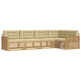 Set di divani da esterno 5 pcs Bianco e Beige