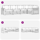 Set di divani da esterno 5 pcs Bianco e Beige