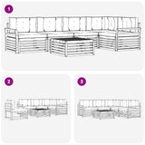 Set di divani da esterno 6 pcs Bianco e Antracite