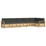 Set di divani da esterno 6 pcs Bianco e Antracite
