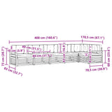 Set di divani da esterno 6 pcs Bianco e Antracite