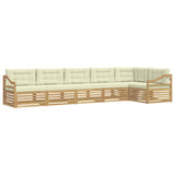 Set di divani da esterno 6 pcs Bianco e Crema