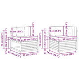 Set di divani da esterno 6 pcs Bianco e Crema