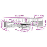 Set di divani da esterno 7 pcs Bianco e Antracite
