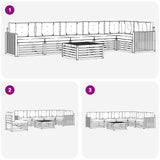 Set di divani da esterno 7 pcs Bianco e Antracite