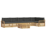 Set di divani da esterno 7 pcs Bianco e Antracite