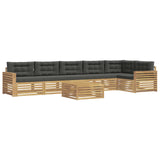 Set di divani da esterno 7 pcs Bianco e Antracite