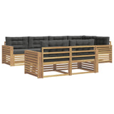 Set di divani da esterno 7 pcs Bianco e Antracite